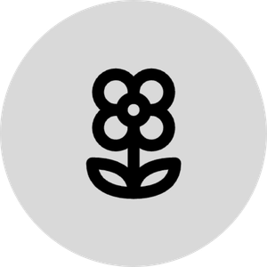 Icône fleur stylisée symbolisant l'engagement environnemental